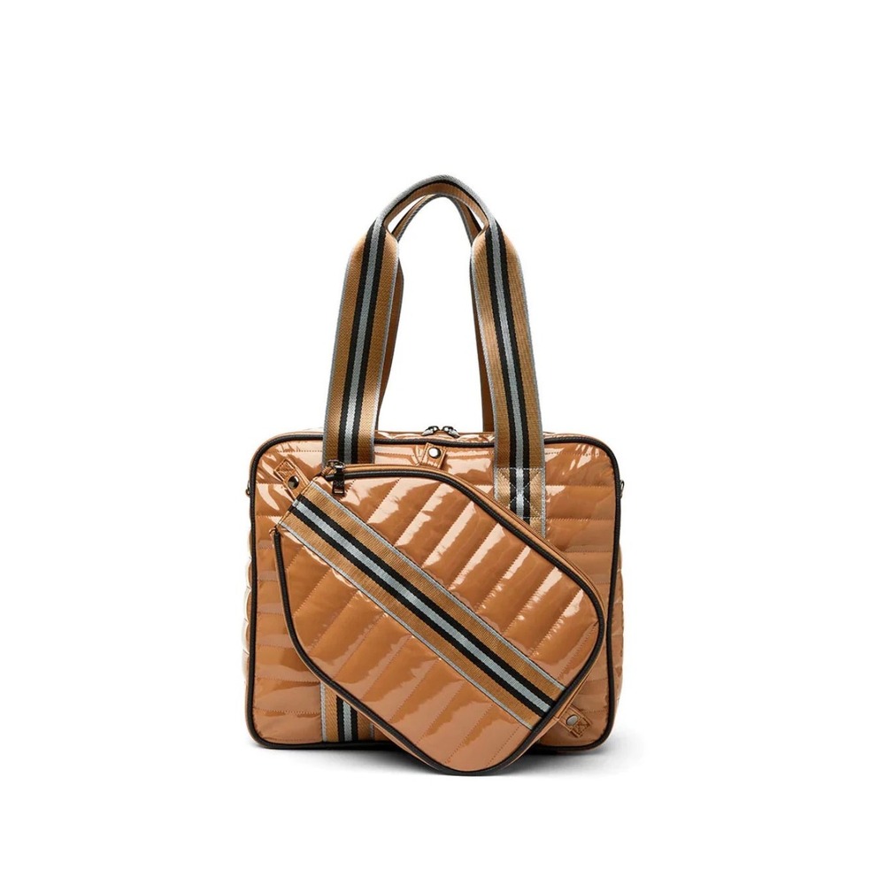 Think royln Dark Nude Patent Pickleball Bag New with tags